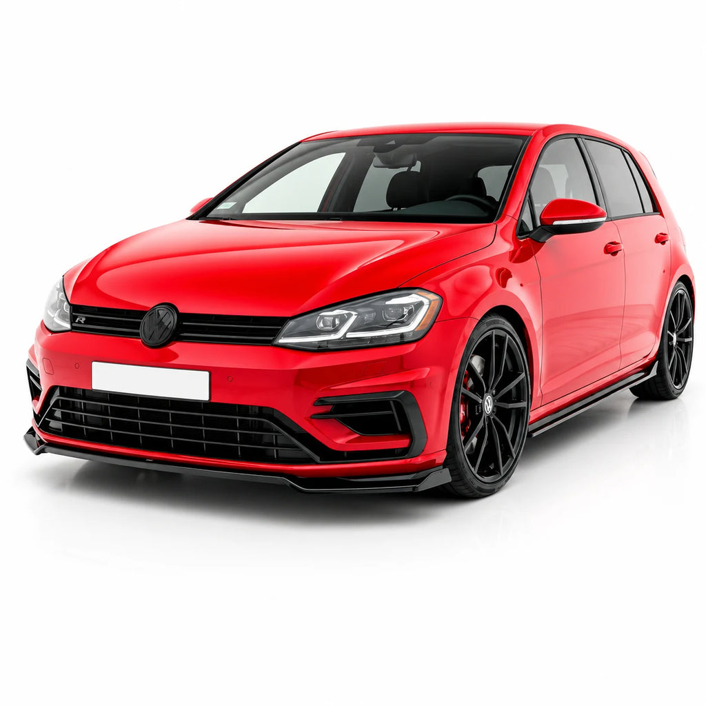 VW Golf R MK7.5 Front Splitter — 2017–2020 Gloss Black