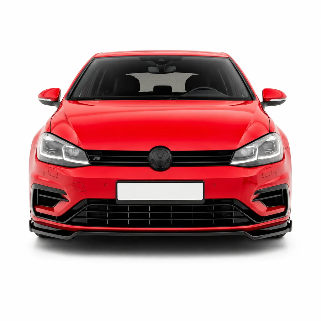 VW Golf R MK7.5 Front Splitter — 2017–2020 Gloss Black