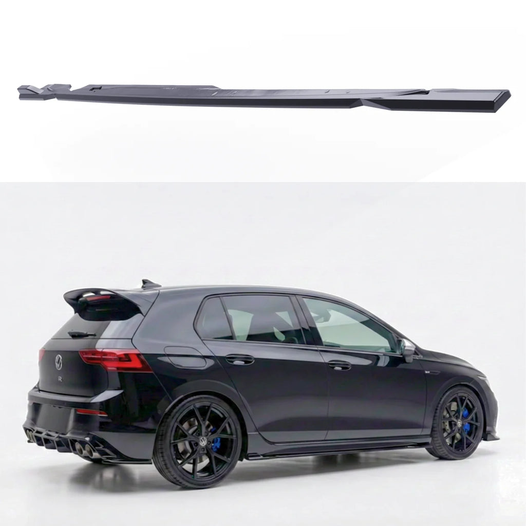 VW Golf R Side Skirts (2pcs) — Mk8 2020–2024 Gloss Black