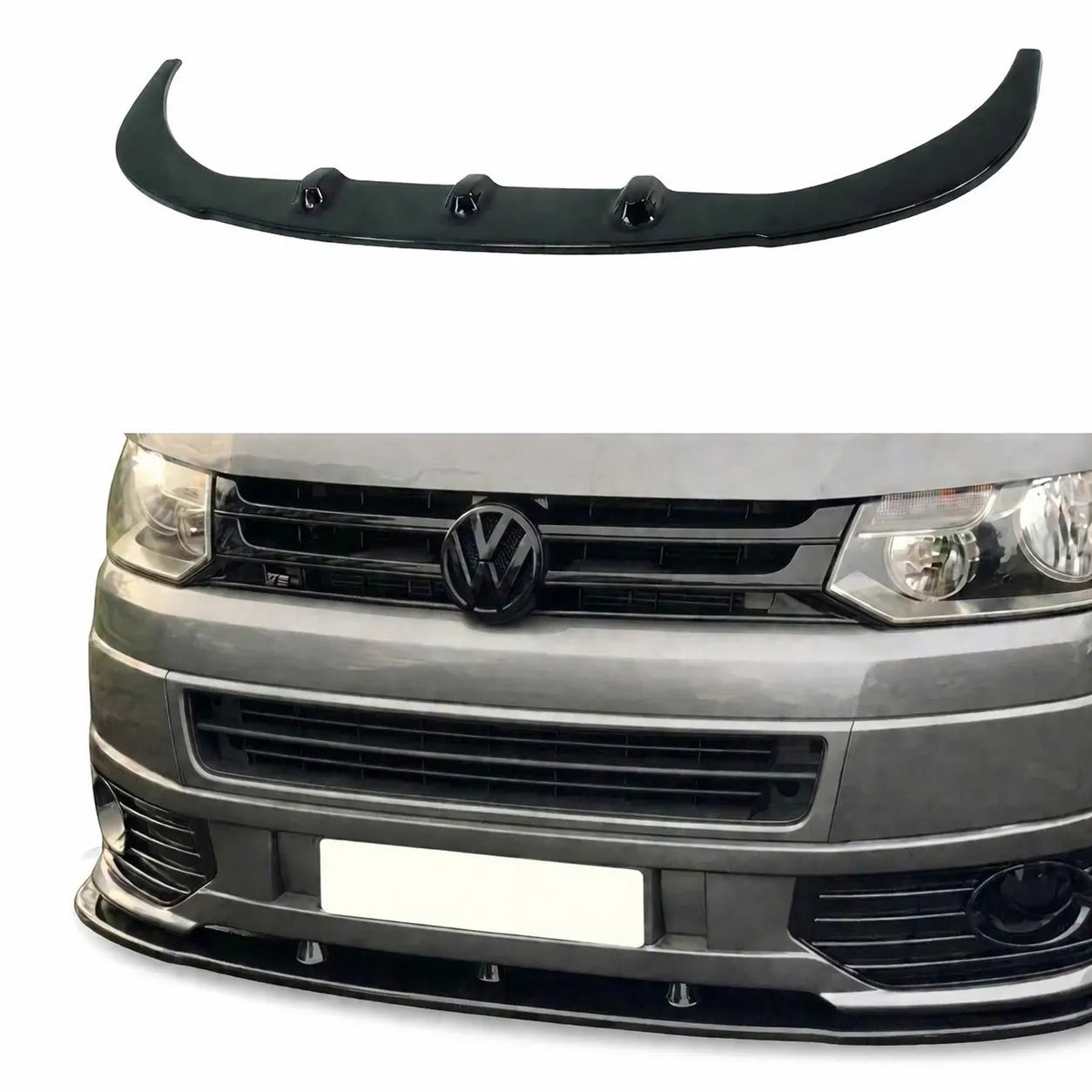 VW Transporter T5.1 Sportline Front Splitter — 2010–2015 Gloss Black