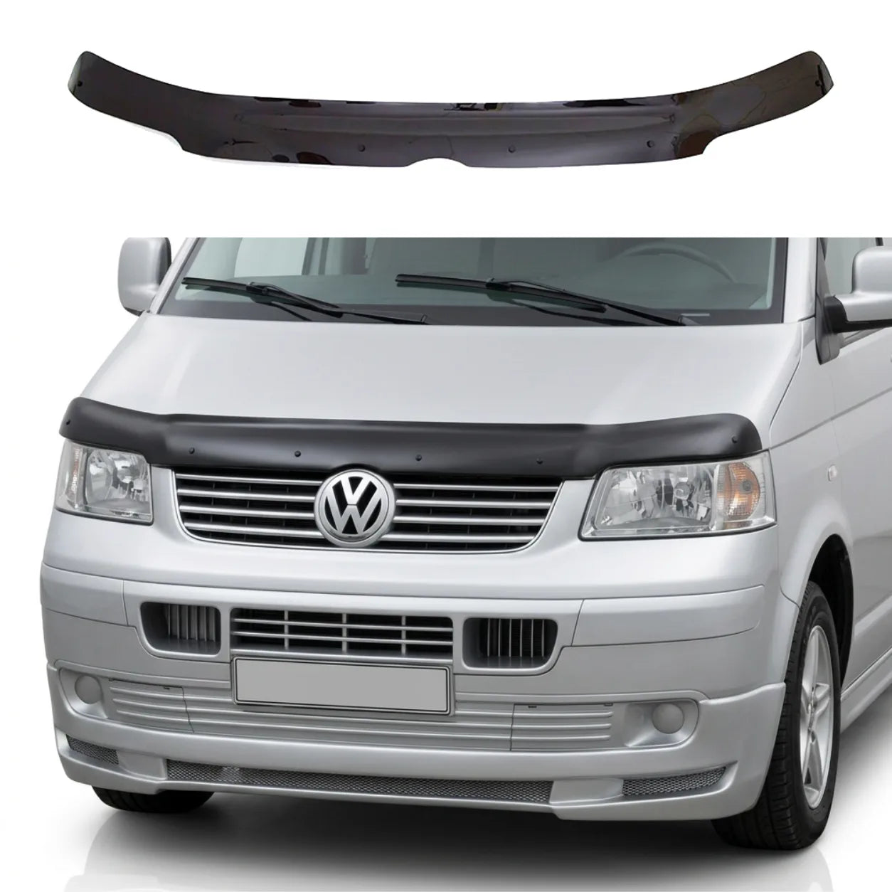 VW Transporter T5 Bonnet Protector — 2003–2009 Gloss Black