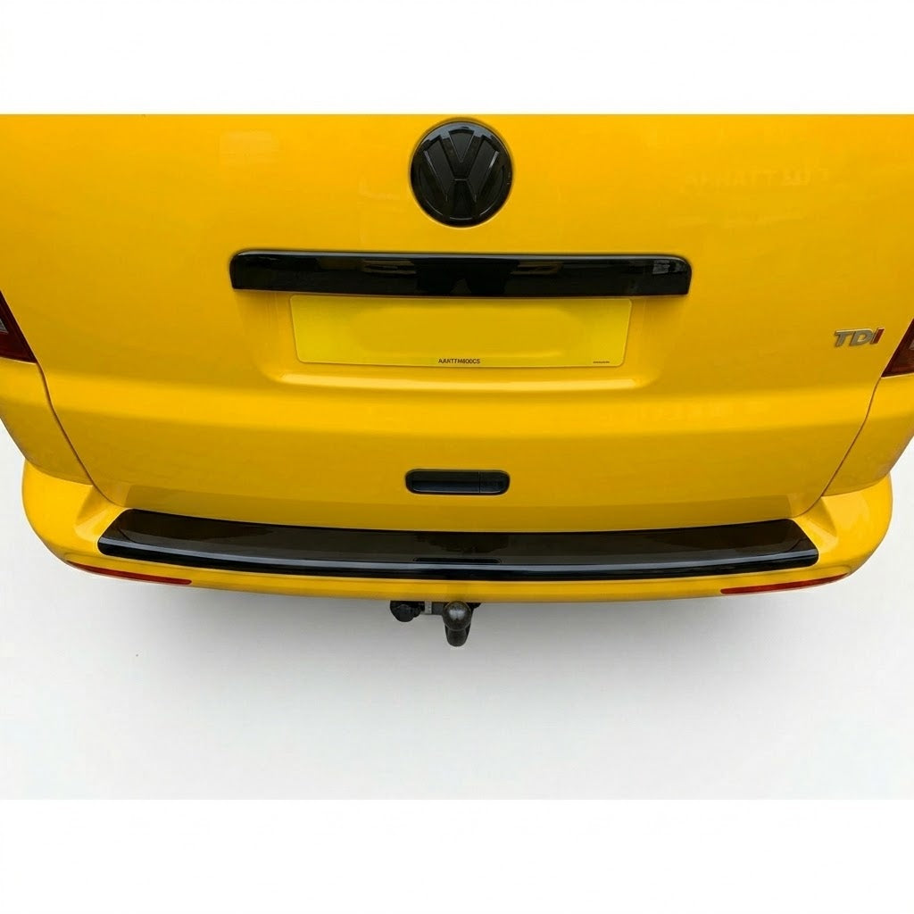 VW Transporter T5 Rear Bumper Protector — 2003–2009 Gloss Black
